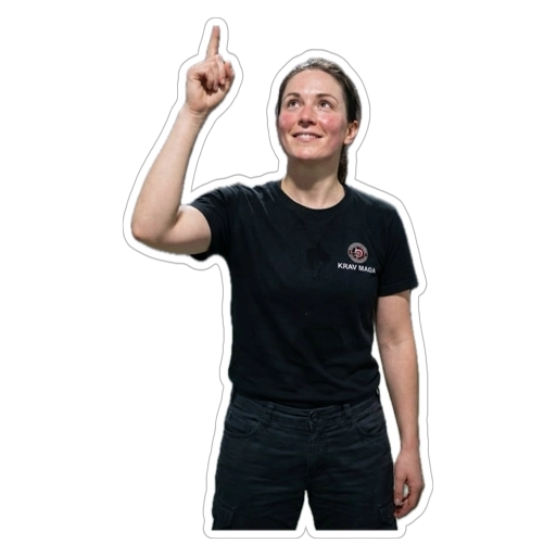 Krav Maga instructeur wijst naar offerte aanvraag
